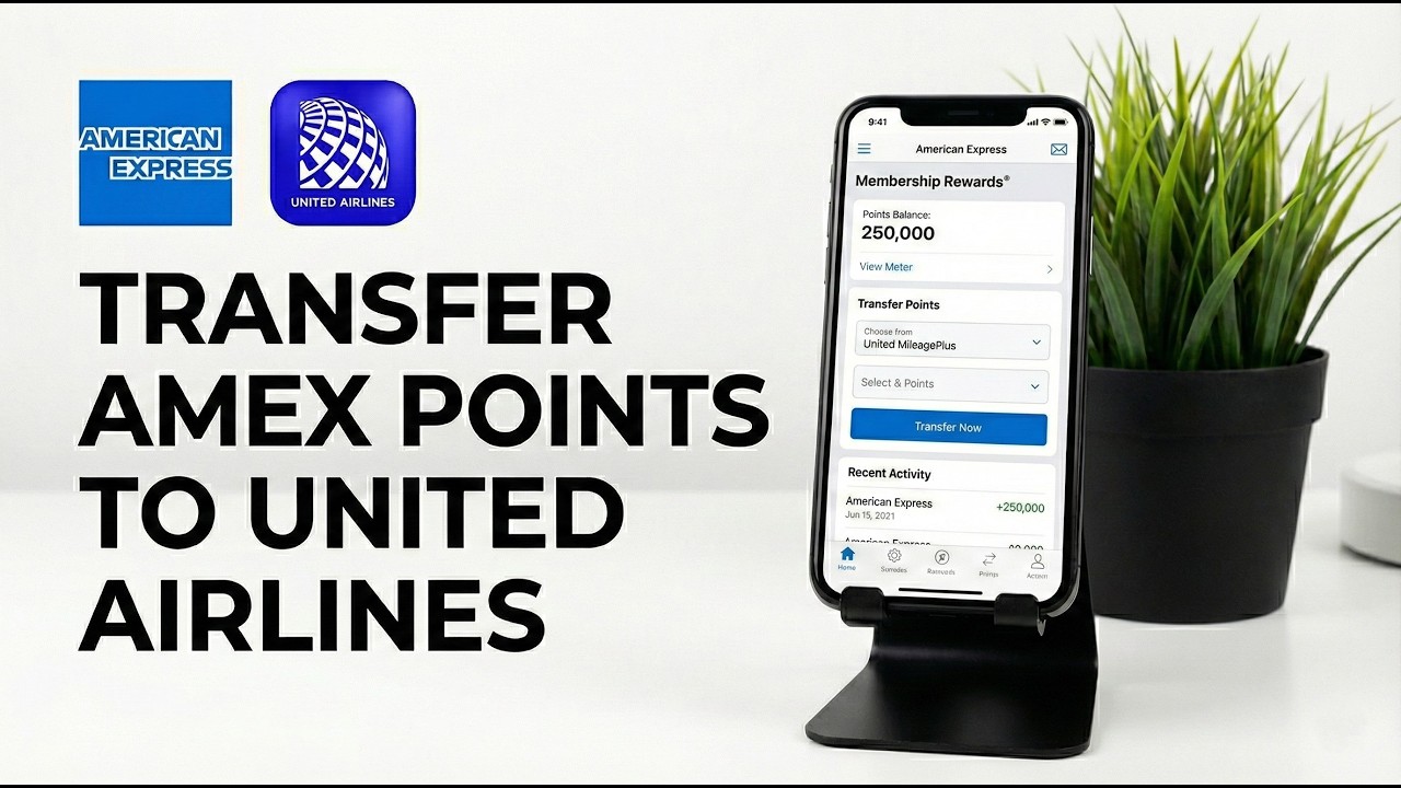 Как перевести баллы AMEX на счета United Airlines (2026)