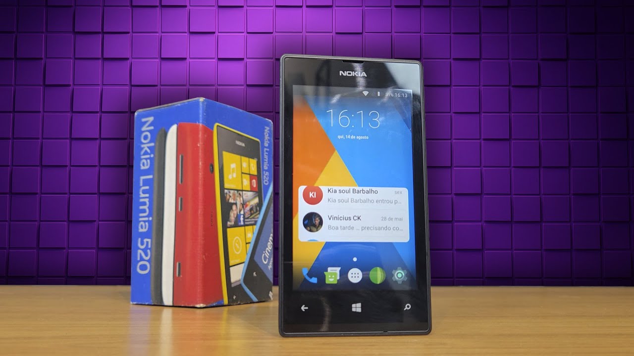 BOMBA! Nokia Lumia 520 (windows) RESSUSCITADO com sistema ANDROID