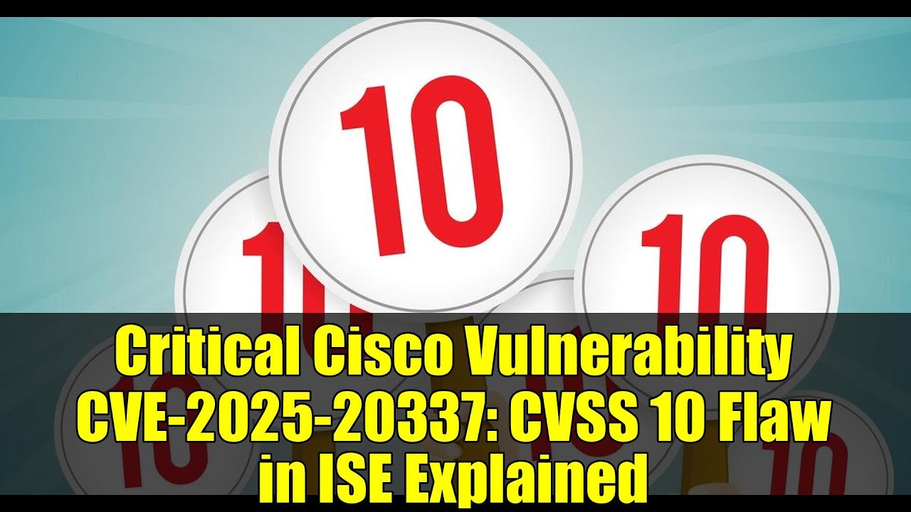 Critical Cisco Vulnerability CVE-2025-20337: CVSS 10 Flaw in ISE Explained | Urgent Patch Required