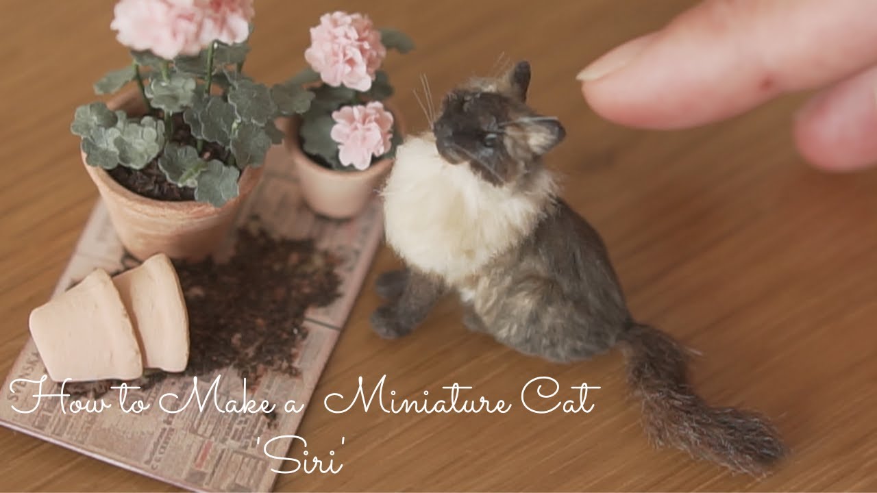 How to Make a Realistic Miniature Cat with Polymer Clay | 1/12th Scale Dollhouse Sculpture