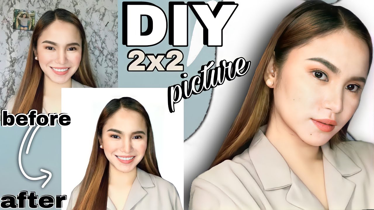 DIY 2X2 PICTURE plus(LOOK GOOD IN 2X2 PICTURES WITH SIMPLE MAKEUP LOOK); a tutorial
