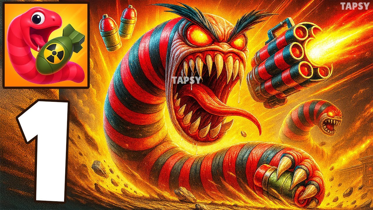 🪱Worm Race Boss Fight Gameplay Walkthrough Levels 1&ndash;17 Can I Defeat Every Boss? (Android,iOS)