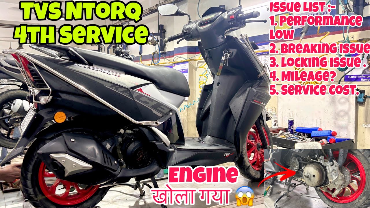 Tvs Ntorq Race Xp| 4th servicing cost tvs ntorq 😫 | 4th service step by step  🤔 | Raman Sagar vlogs