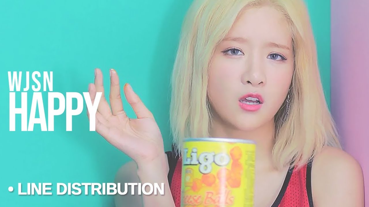 COSMIC GIRLS (WJSN) - Happy : Line Distribution | STUDIO Version (Color Coded)