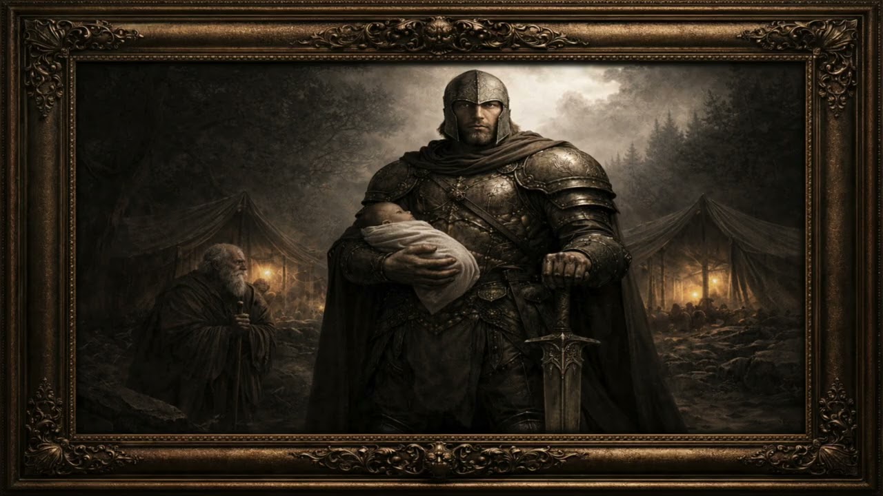 The Silent Guardian/ Stoic Protector in Bronze Frame / 1 Hour TV Frame Art Display