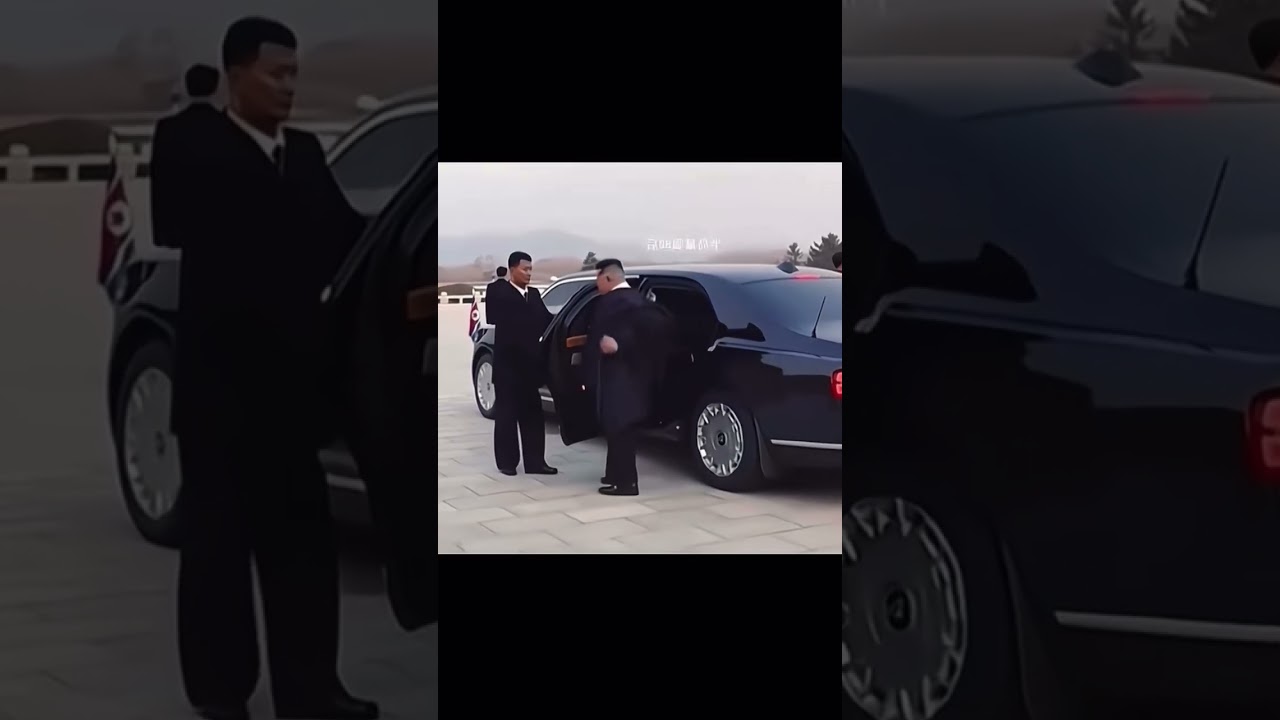 Kim Jong-un's coat touched the ground, and the security personnel were highly nervous #kimjongun