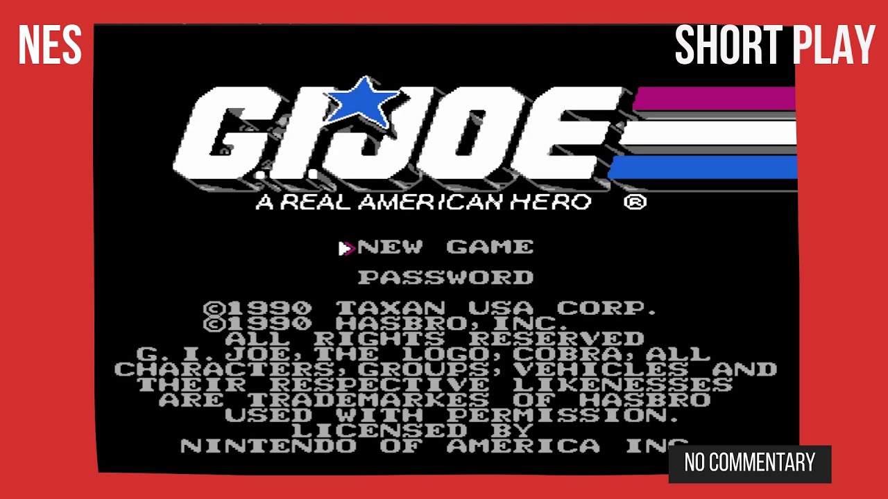 G.I. Joe: A Real American Hero - NES - No Commentary