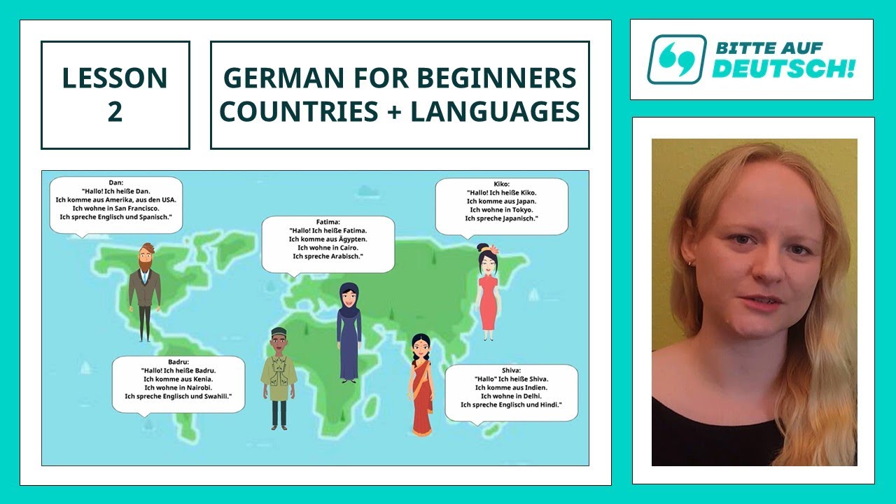 Conversational German for Beginners (A1-A2) - Lesson 2:  Countries And Languages, Regular Verbs