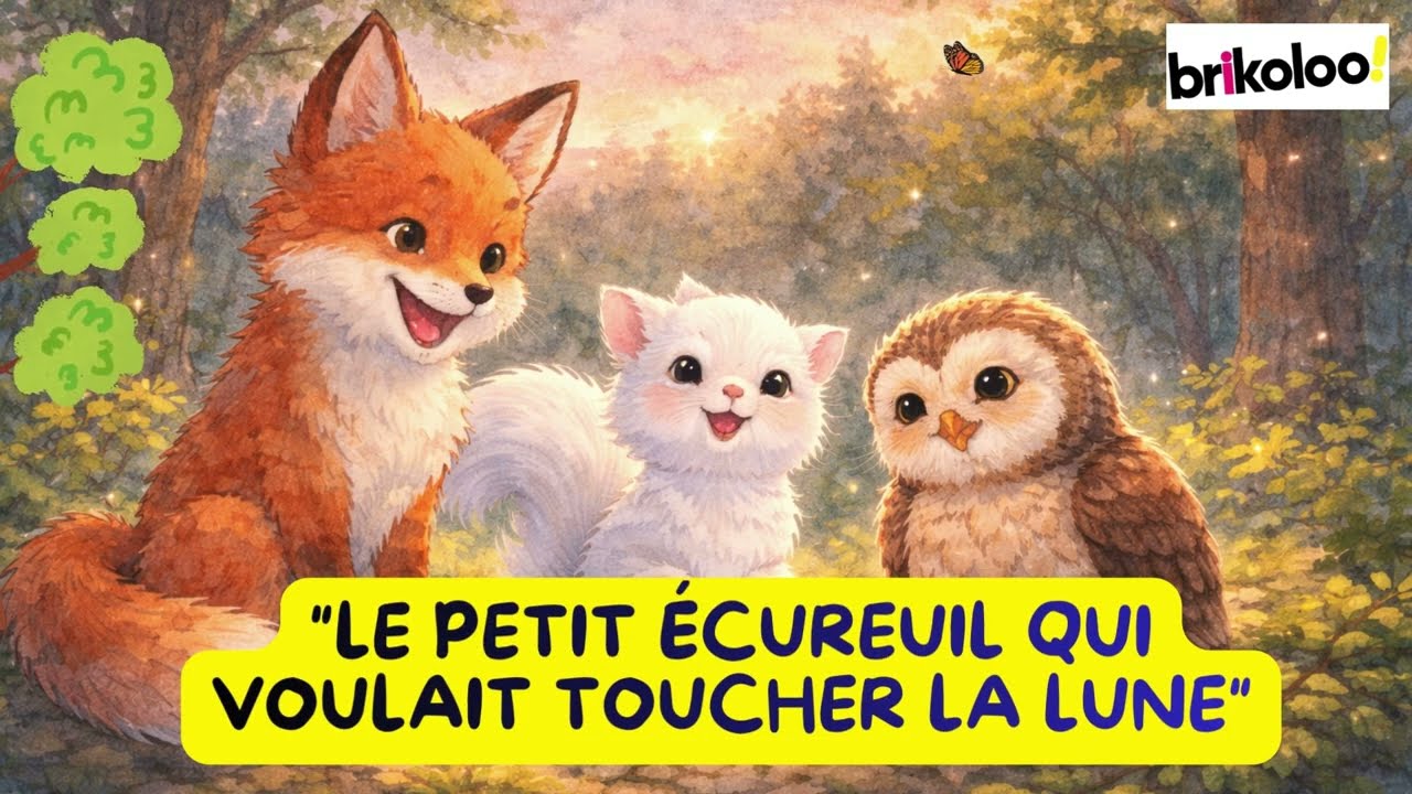 Le petit écureuil qui voulait toucher la lune 🌙 | Histoire du Soir pour Enfants | +3ans
