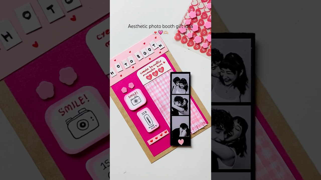 Cutest photo booth gift idea 💌 #diy #giftideas #shorts #youtubeshorts