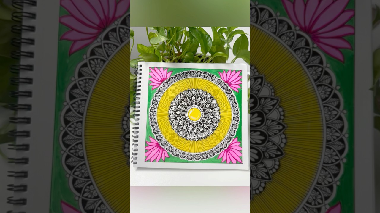 Mindful mandala Art |  Easy and relaxing Mandala Art #Mandalaart #mandala drawing