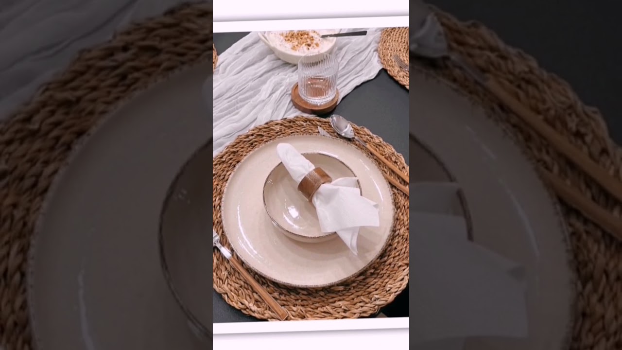 Dinner table setting#aesthetic #tablesetting #decor#dinnertable