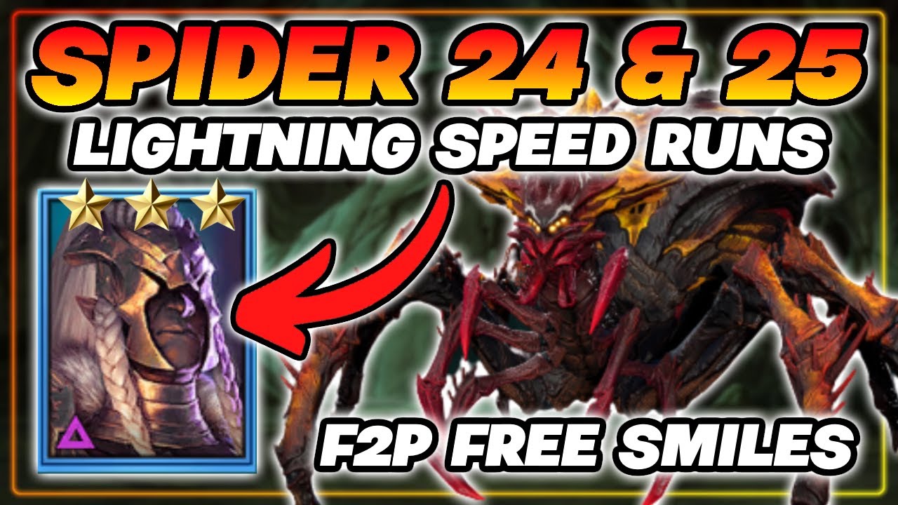 'F2P' PARAGON FULLY EXPLAINED 35 SECOND SPIDER SPEED RUNS | RAID Shadow Legends