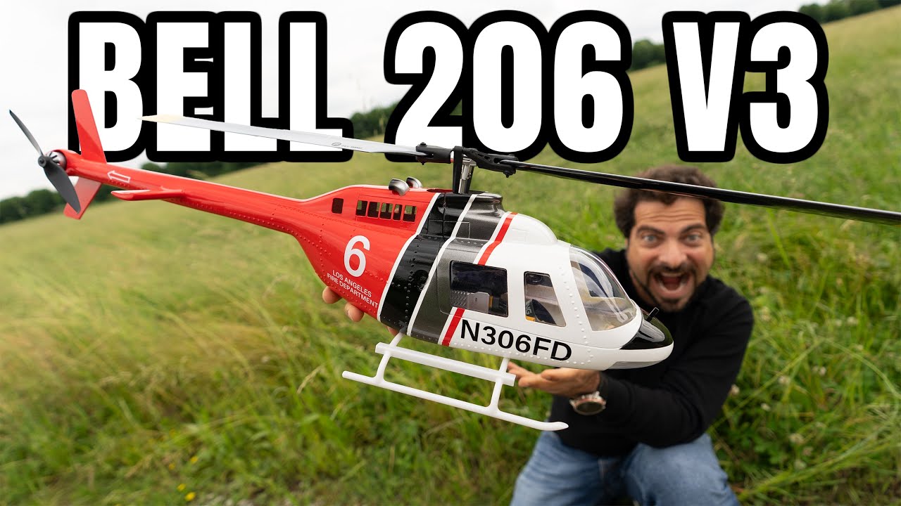 Elicottero FLY WING Bell 206 V3 Classe 470 con VOLO Autonomo e Ritorno a Casa Automatico