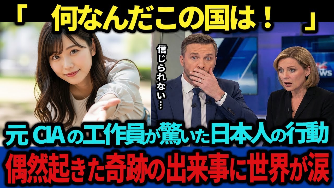 【海外の反応】「一体何なんだこの国は？！」元CIA工作員が驚愕した日本人の行動。偶然起きた奇跡の出来事に世界が涙