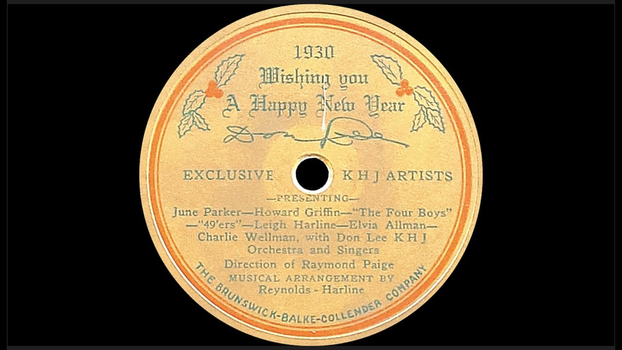 🥂🍾1930 Wishing You a Happy New Year - KHJ Radio