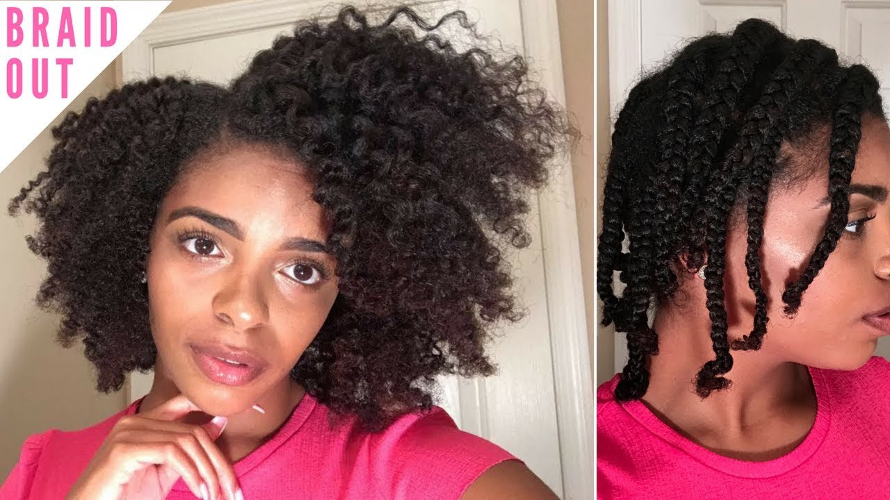 Side Part Braid Out on Natural Hair | Ft. The Mane Choice Pink Lemonade & Coconut Sherbert