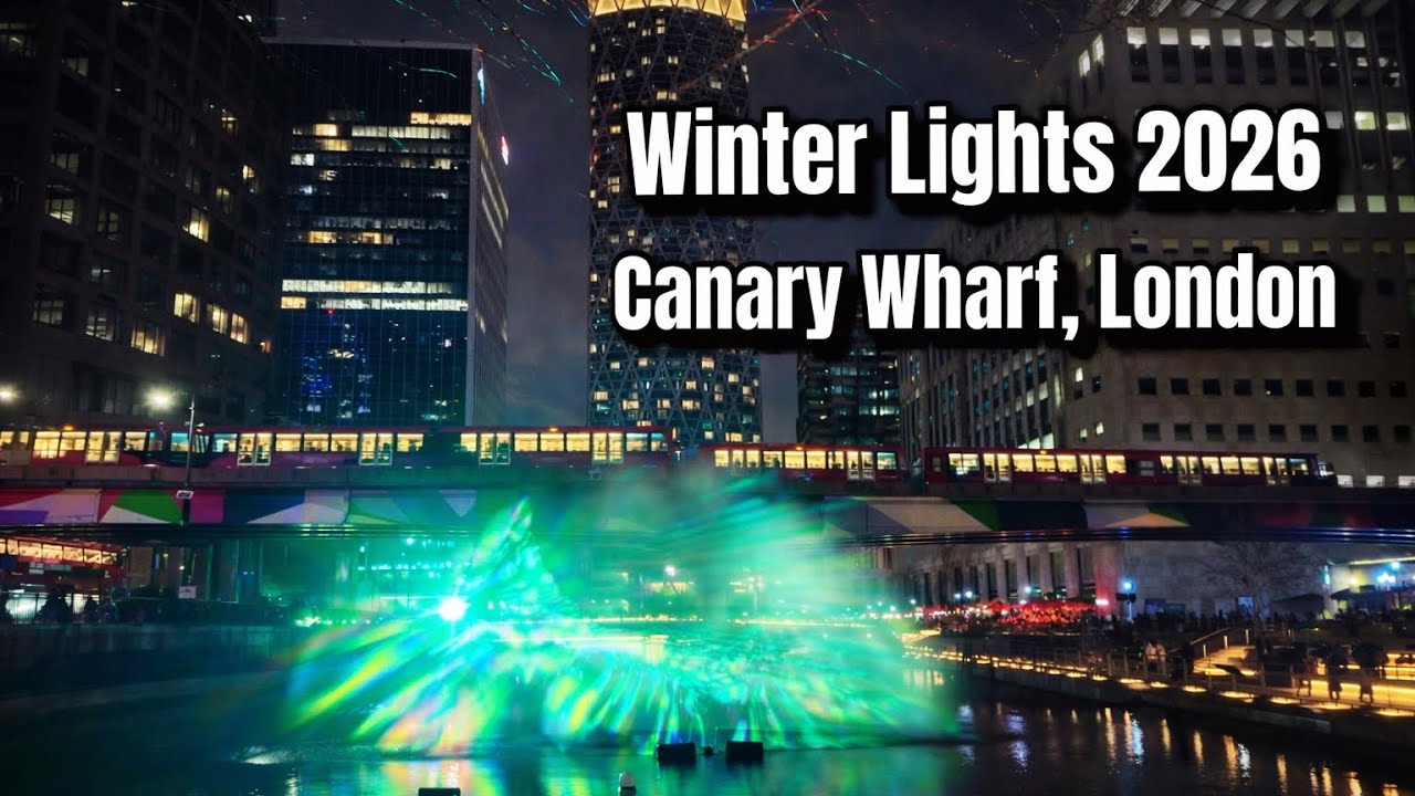 Winter Lights Canary Wharf 2026 ✨ London Night Walk