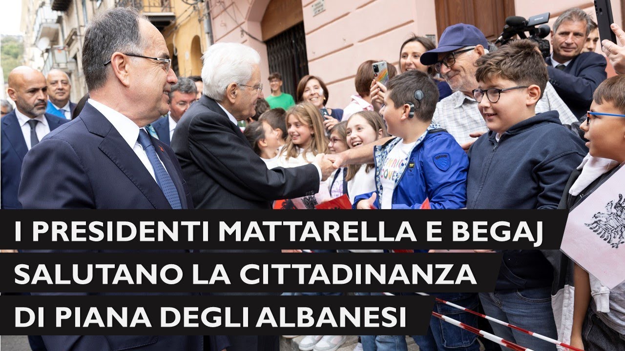 I Presidenti salutano la cittadinanza di Piana degli Albanesi e visitano la cattedrale