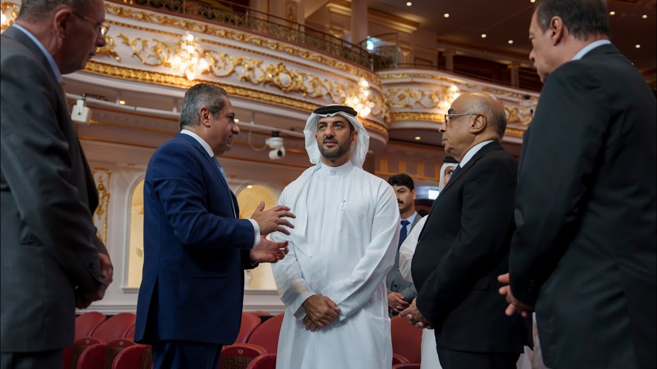 سلطان بن أحمد يزور دار الأوبرا في مدينة الفنون والثقافة بالقاهرة