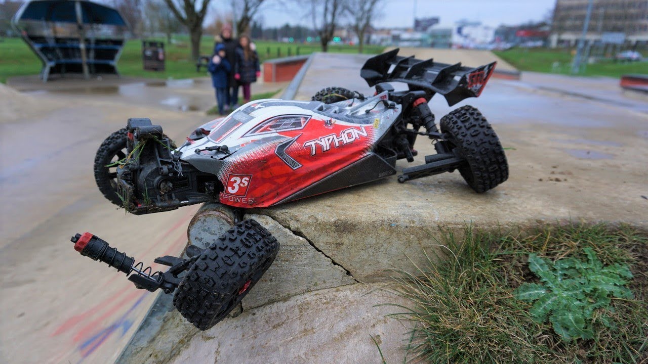 NEW ARRMA Typhon 4x4 BLX Trashed at Skate Park!