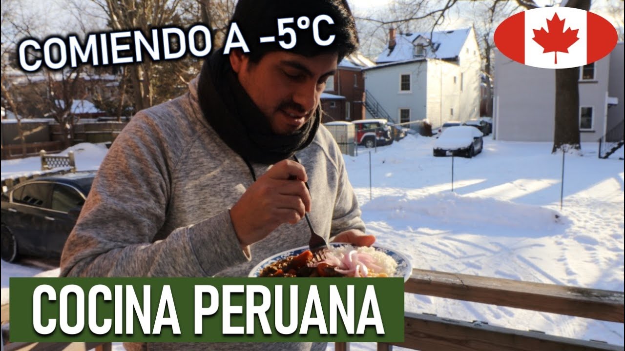 Cocinando comida peruana en Canad&aacute; - Seco de res con frejoles