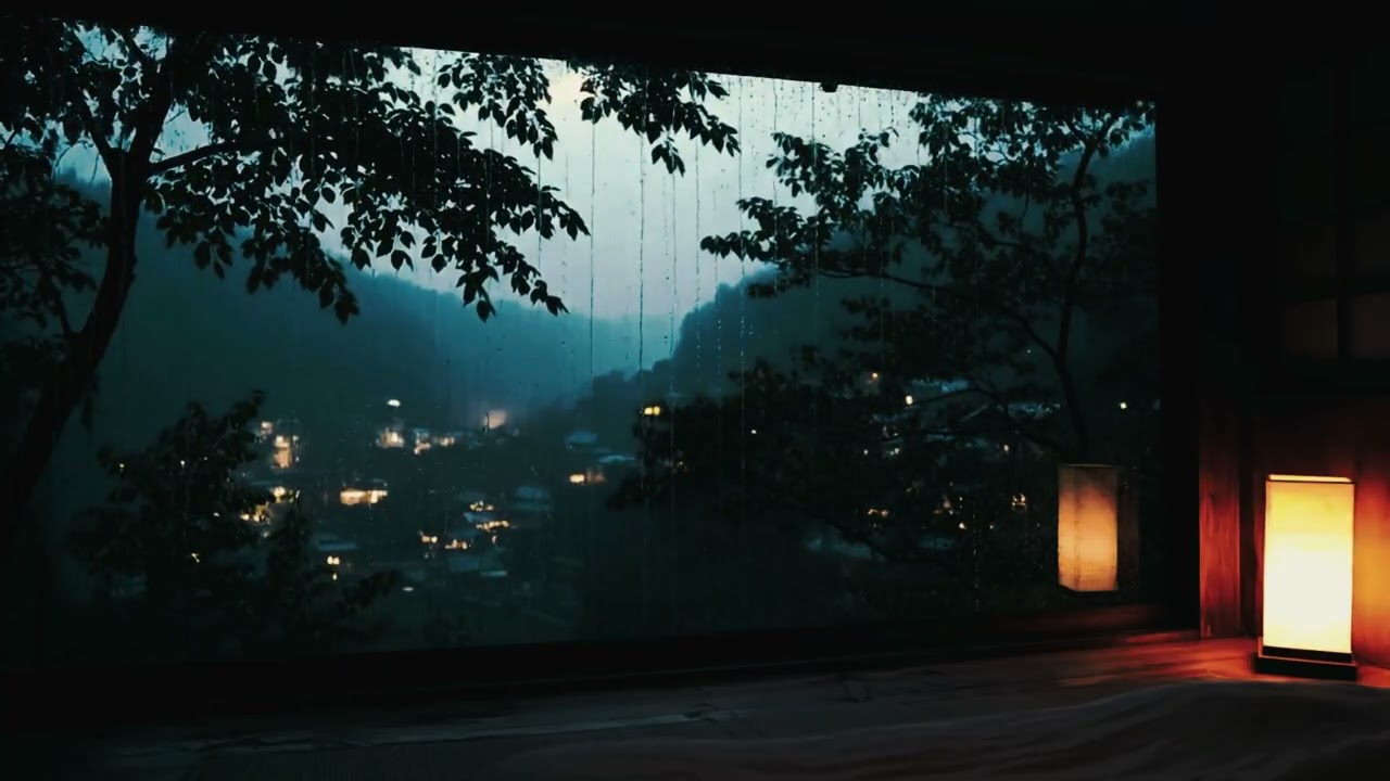 🌙 Soft Window Rain Ambience | Fall Asleep Fast • Sleep, Study & Relax