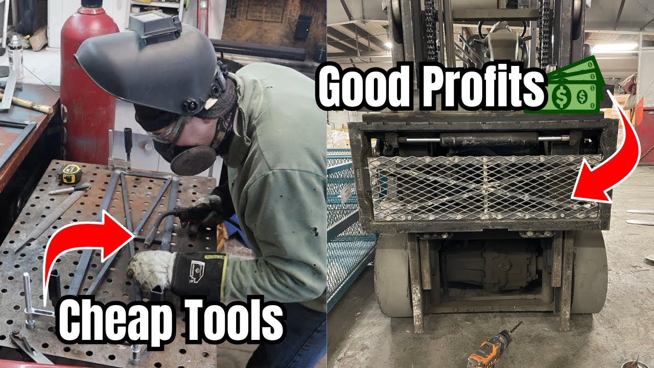 Making Thousands of $ By Building Forklift parts In My Garage Only Using Basic Welding Tools