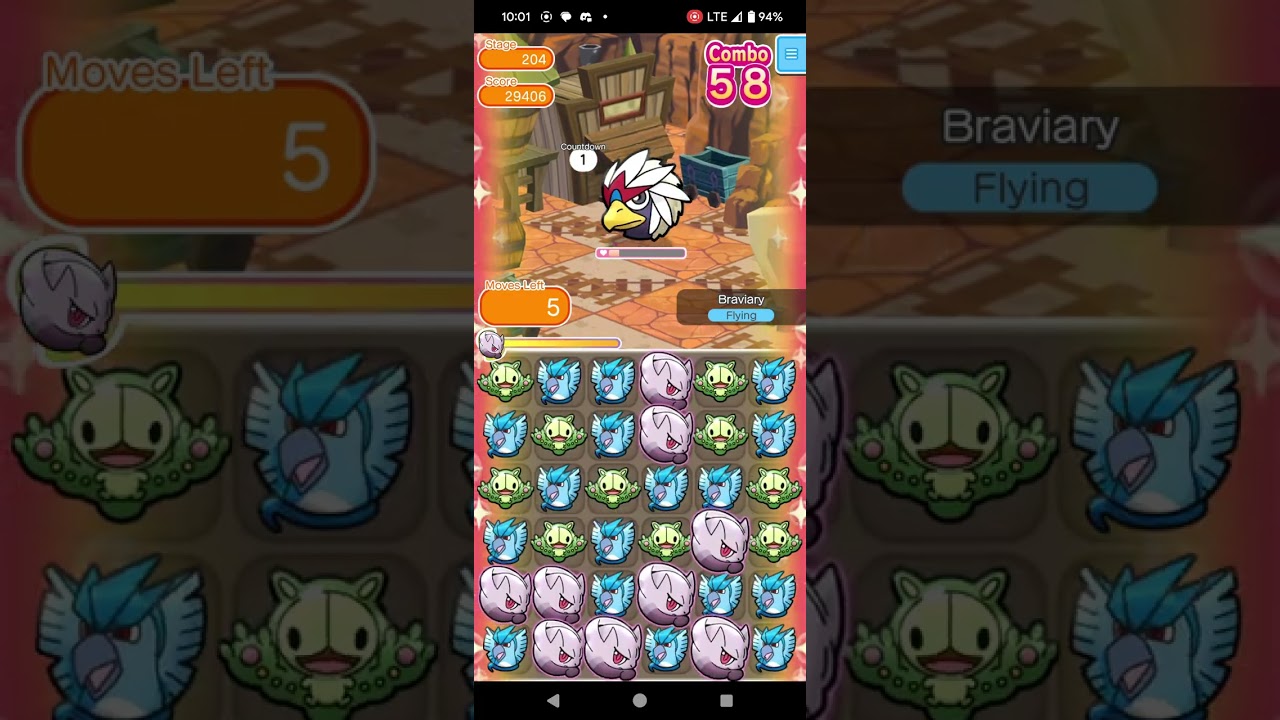 Pokemon Shuffle Mobile - Main Stage 204 Braviary - S Rank ITEMLESS (Swat Strategy) #subscribe