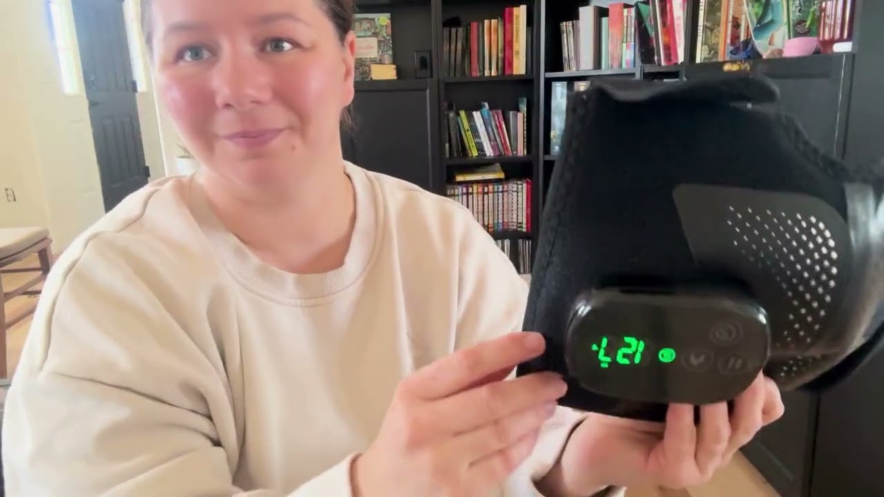 Knee Massager, Cordless Heated Knee Brace Wrap Try On!