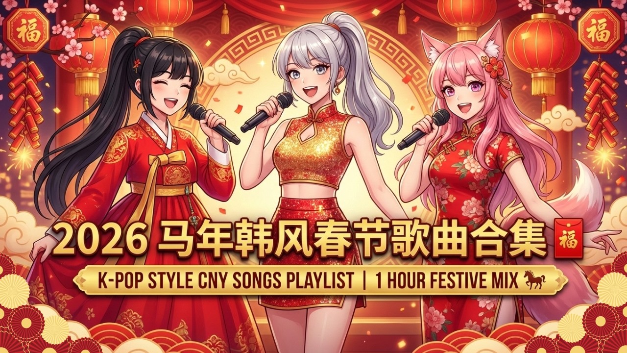 2026 马年春节韩风女团歌曲合集 🧧｜K-POP 风格贺岁主打曲｜1 小时连播 🐎