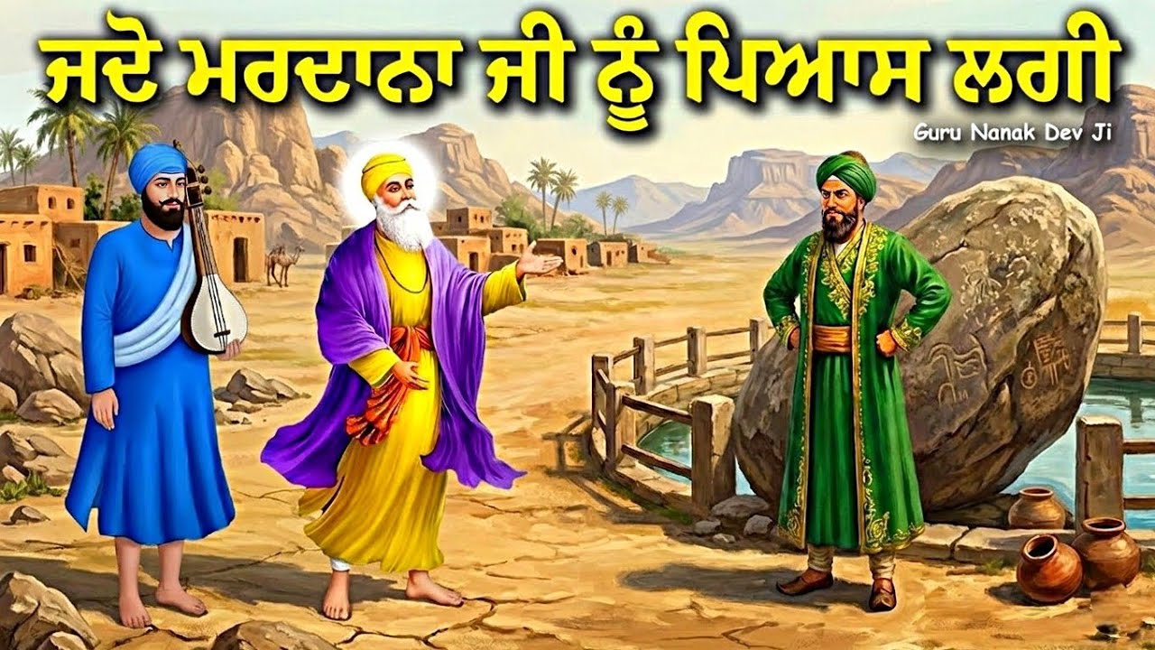 ਇਕ ਪੀਰ ਨੇ ਮਰਦਾਨਾ ਜੀ ਨੂੰ ਪਾਣੀ ਪੀਣ ਨਹੀਂ ਦਿੱਤਾ | Guru Nanak Dev Ji Sakhi | Guru Nanak Dev | Remix Katha
