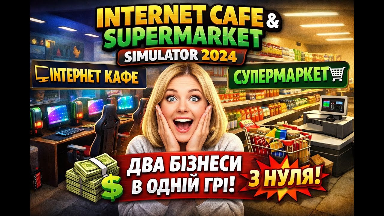🎮🛒 Internet Cafe & Supermarket Simulator 2024 — Відкриваємо бізнес з нуля!