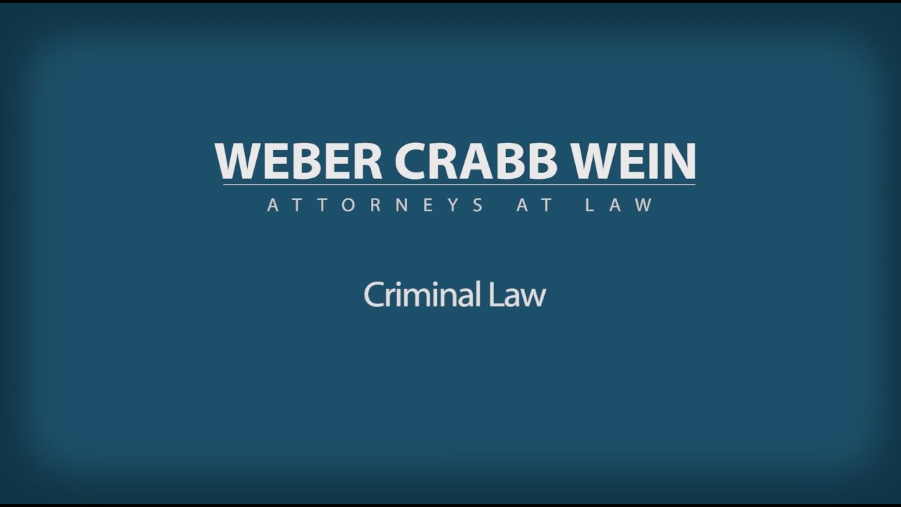 Criminal Law: Weber Crabb and Wein St. Petersburg Attorneys