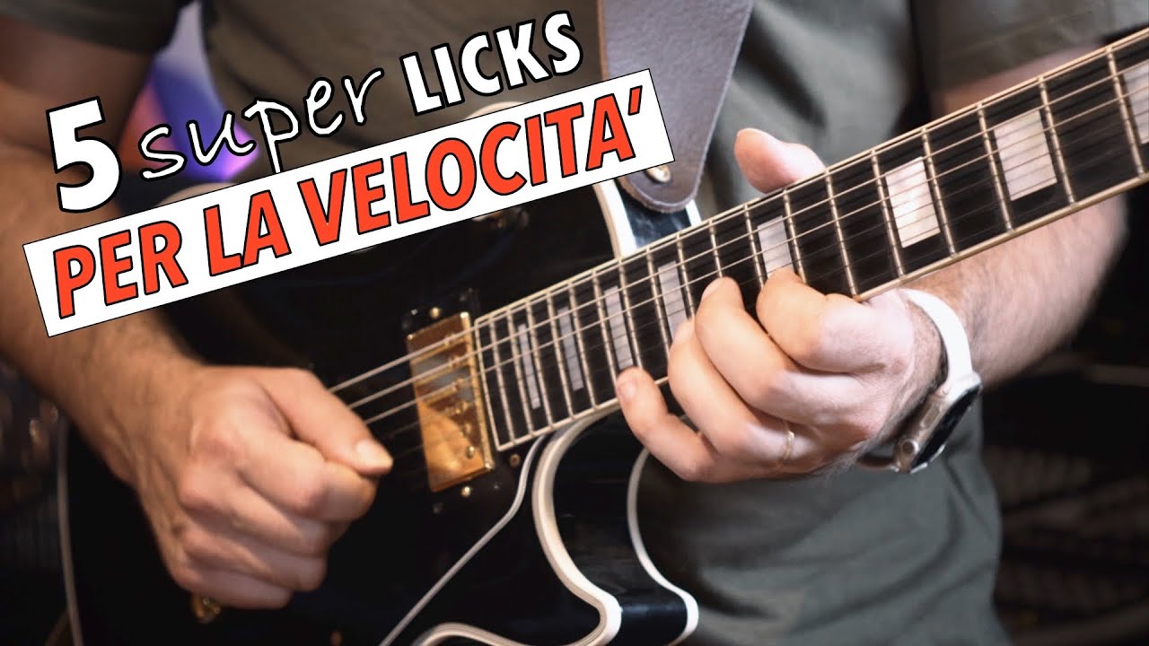 BASTA ESERCIZI! Aumenta la Velocità sulla Chitarra con 5 Lick FACILI!