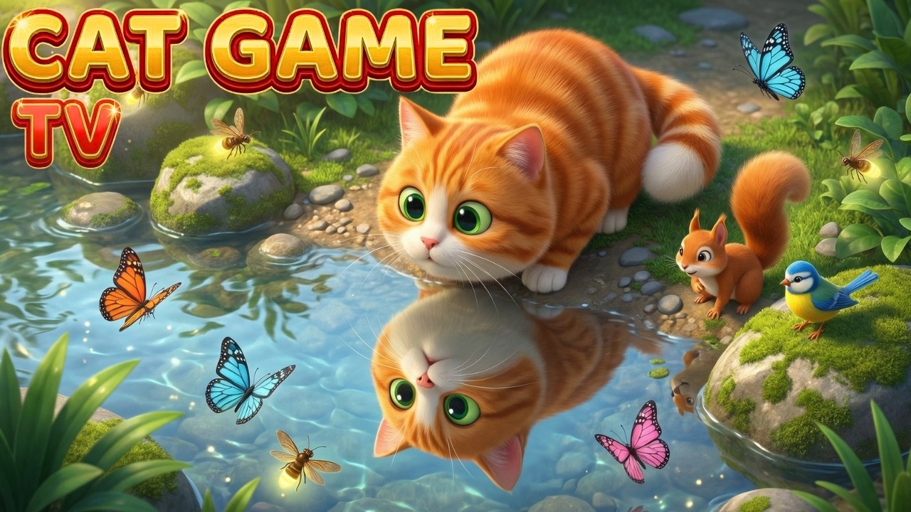 Cat Games TV with Cat Preys, Nature Sounds 🔔 Stress Relief Video for Cats😼Stimulating Cat Game Video