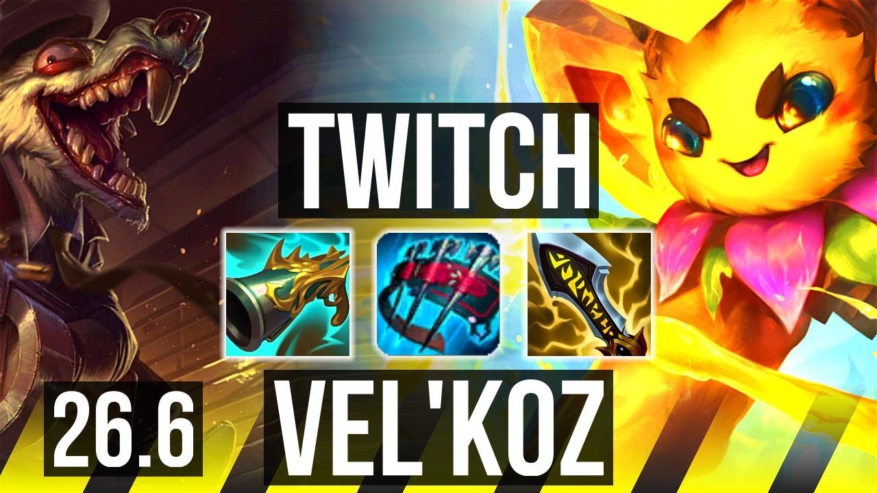 TWITCH & Pyke vs VEL'KOZ & Nami (ADC) | 58K damage | NA Master | 26.6