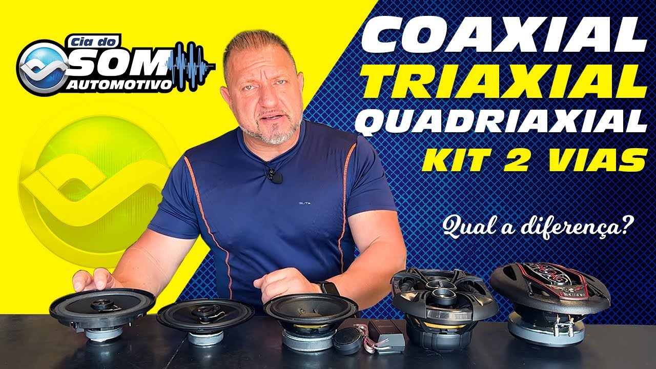 Qual a diferença entre alto-falantes coaxial triaxial quadriaxial e Kit 2 vias #somautomotivo #som