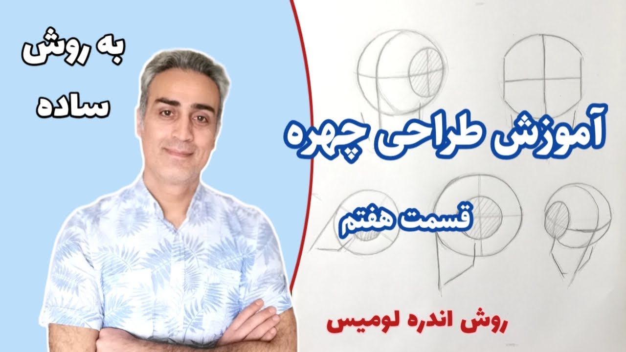 آموزش طراحی چهره,  طراحی سر به روش لومیس, مبتدی تا پیشرفته, صفر تا صد