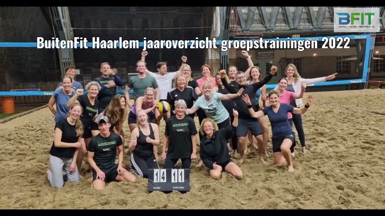 Jaaroverzicht 2022 groepstrainingen BuitenFit Haarlem - Buiten sporten is SUPER gezond!