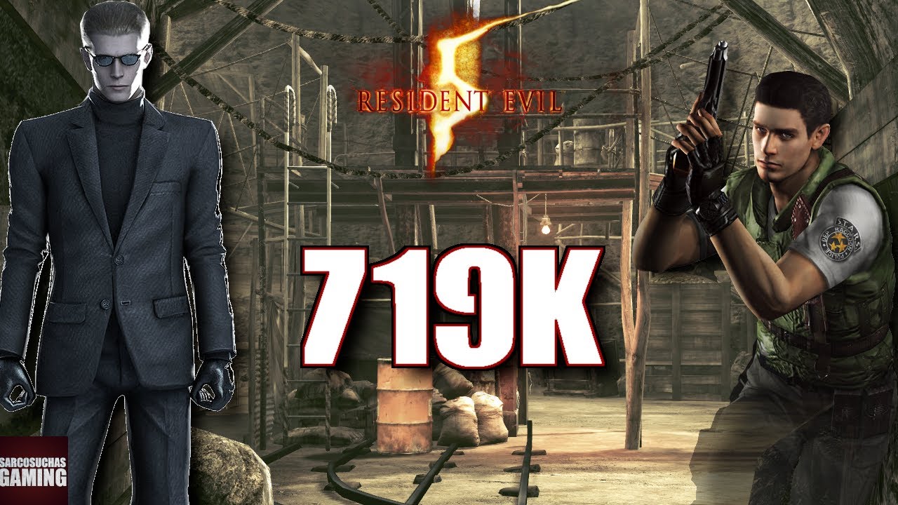 RE5 PC 60fps Mercenaries - Mines - Wesker Midnight/Chris STARS - 719k