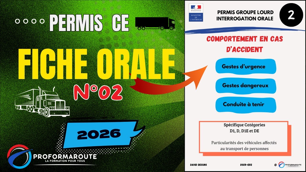 Fiche orale n°2 - Comportement en cas d'accident - Permis CE