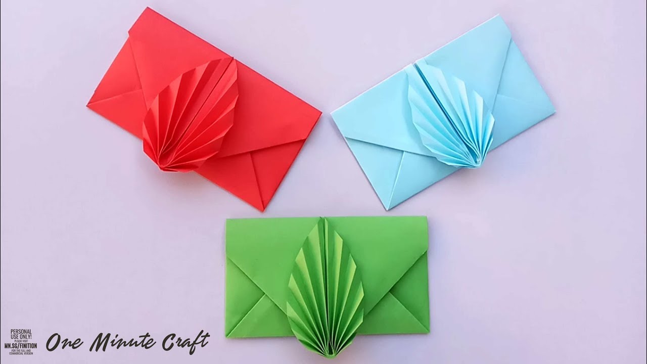 3D Origami Envelope Making With Paper at Home [Without Glue Tape and Scissors]