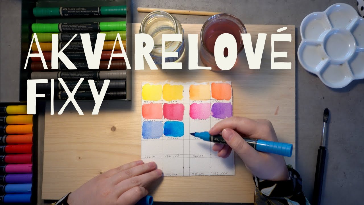 Akvarel fixy- unboxing, recenze /Faber Castell