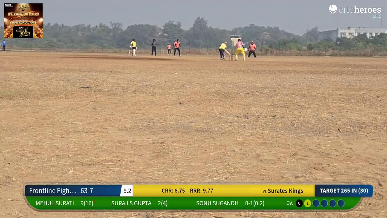 Surates Kings vs Frontline Fighters live cricket match | THE REVOLUTION CUP live - Ck Pithawala Hos