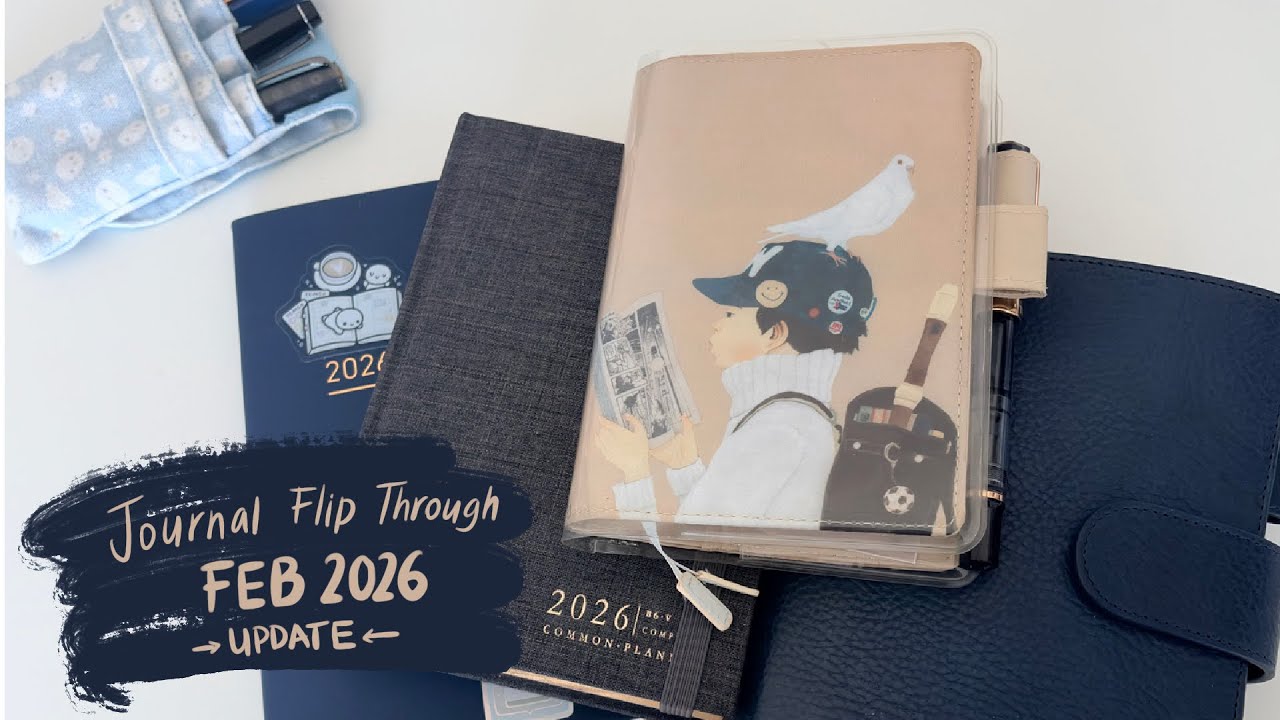 Journal Flip Through | Feb 2026 Update | Sterling Ink Complete Planner ~ Jibun Techo - TAN ~ Rings