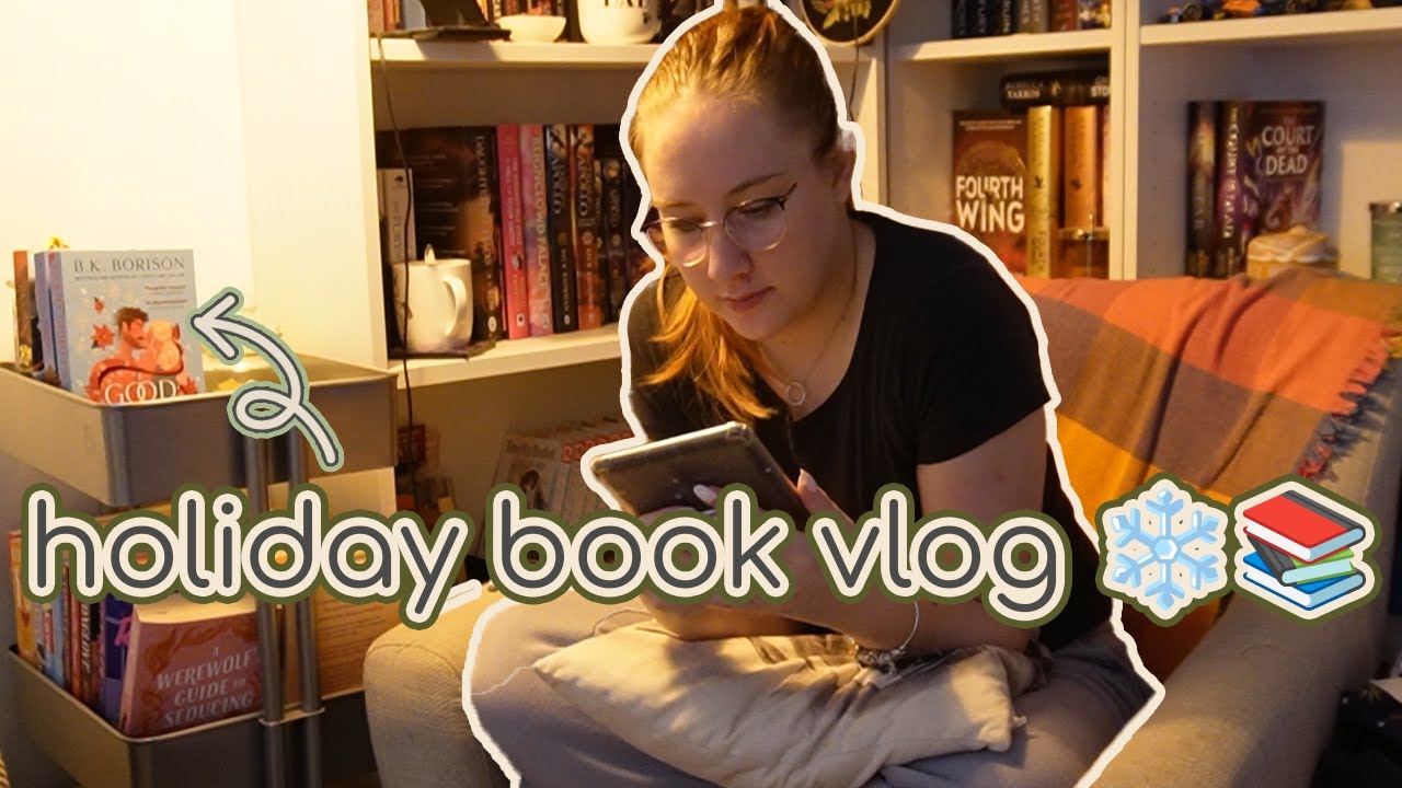 Festive Reading Vlog 🎄 cozy winter reads, book club picks & soft girl holiday chaos