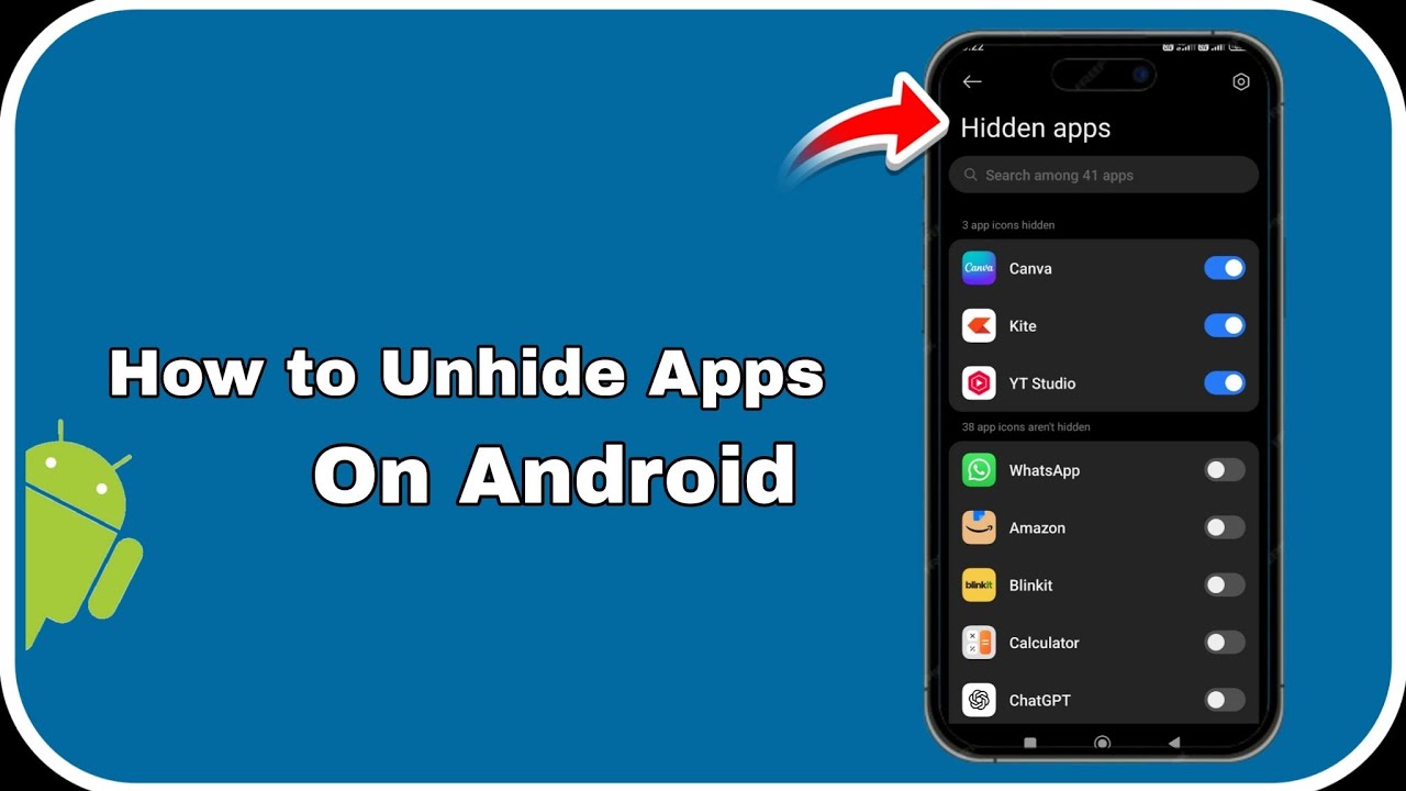 How To Unhide Apps on an Android Phone? 