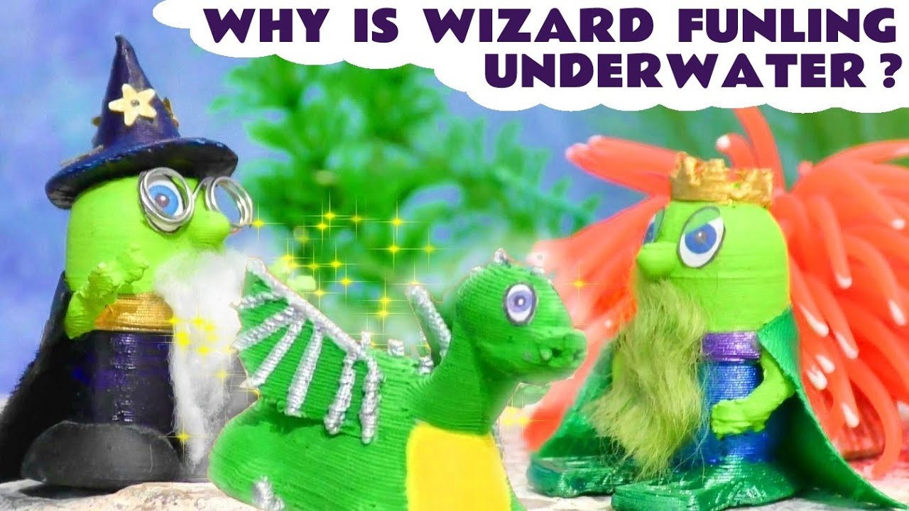 Why is Wizard Funling and his Pet Dragon underwater?