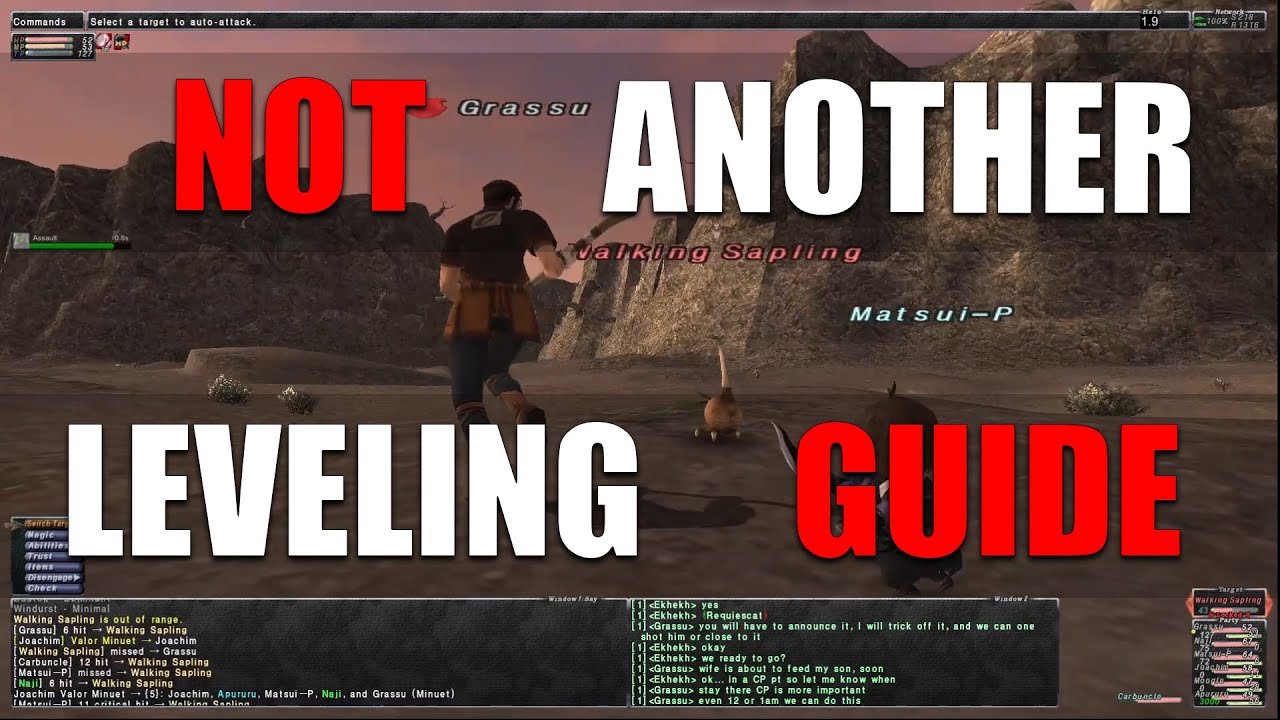 FFXI Modern Leveling Guide - 5 Trusts Descent Vorseals and Escha Zi'Tah Access